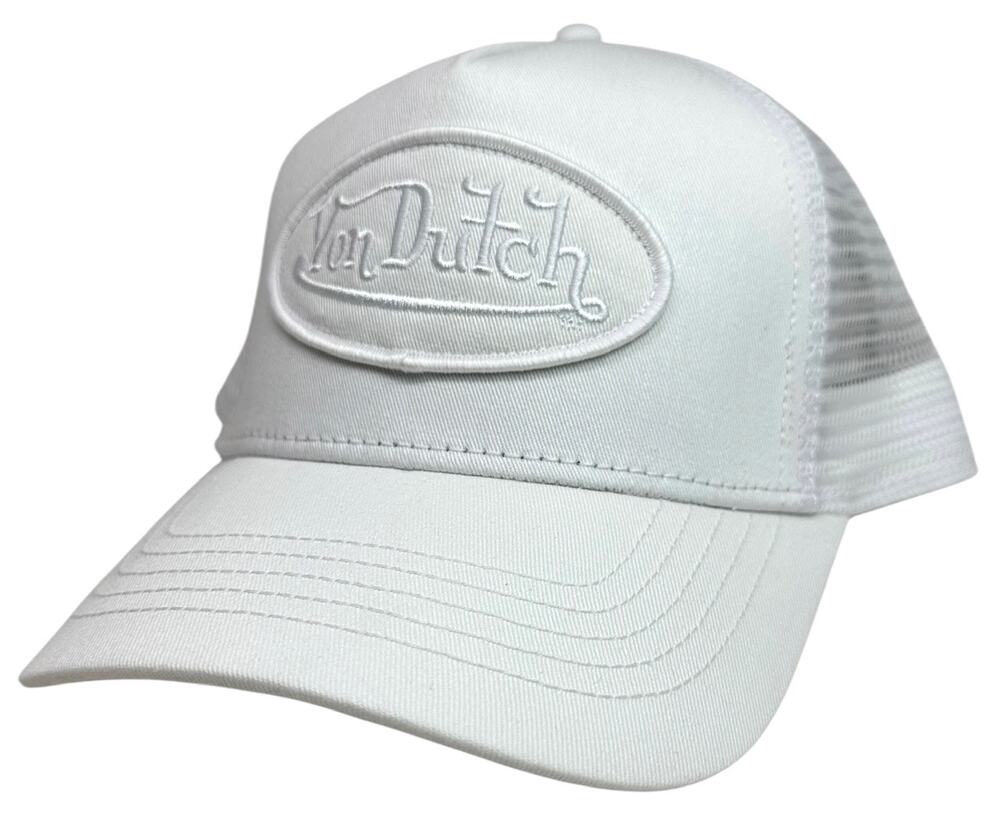 Von Dutch Trucker Hat Triple Summit White Snapback Cap